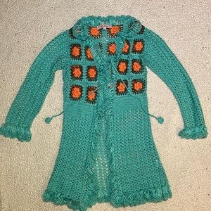 Young Essence Crochet Medium Open Cardigan